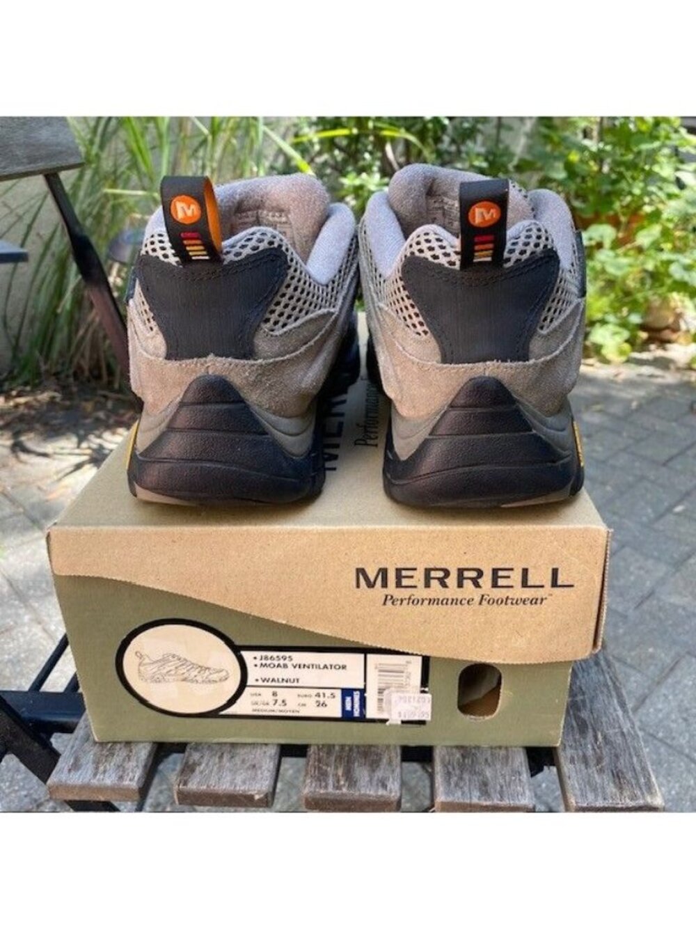 Merrell Moab Ventilator Hiking Shoes Mens Size 8 Walnut Brown Vibram Sole J86595 - Picture 4 of 10